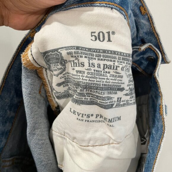 Levis Women Blue Ripped Jeans Size W24 L 30 - Picture 10 of 10